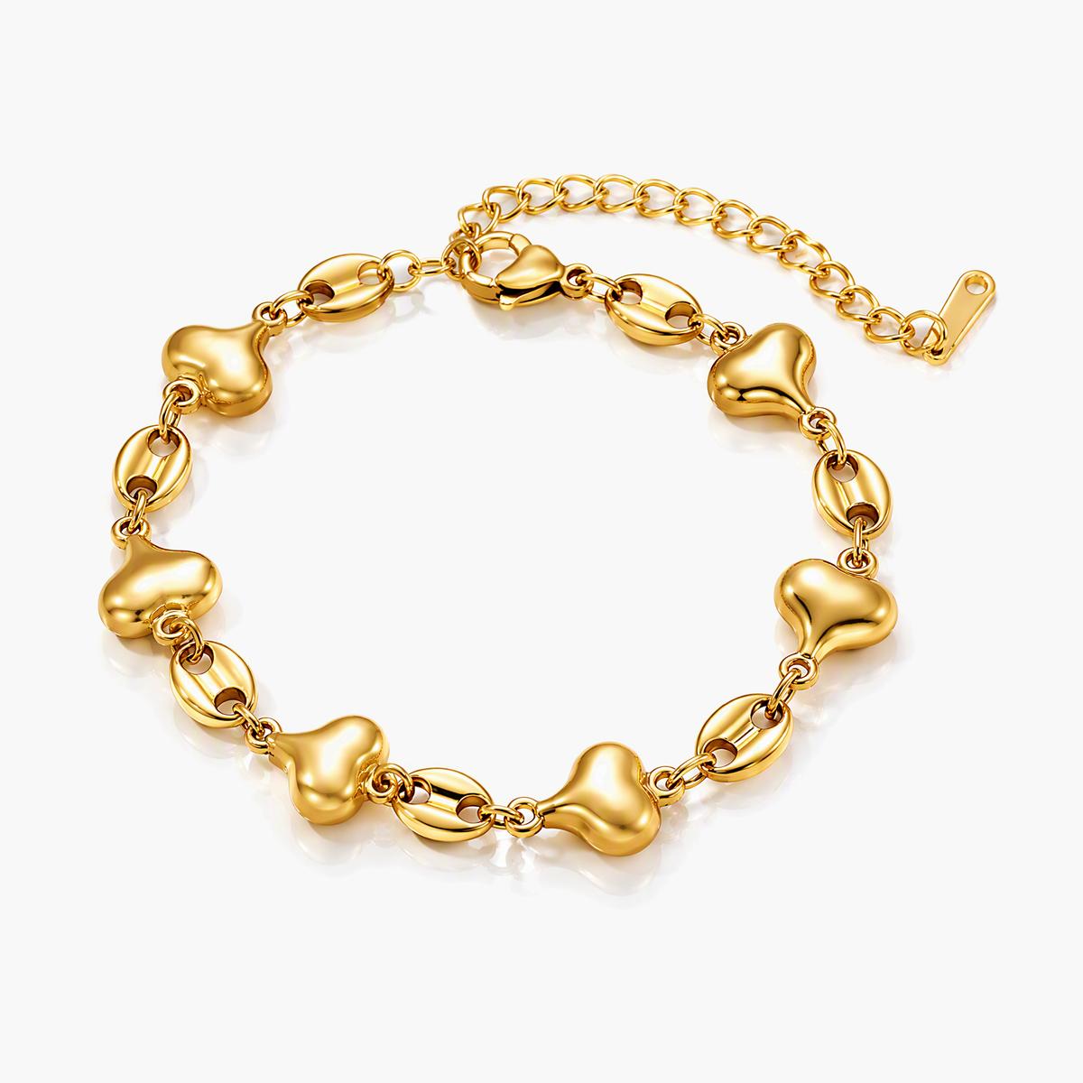 Heart Link Chain Bracelet