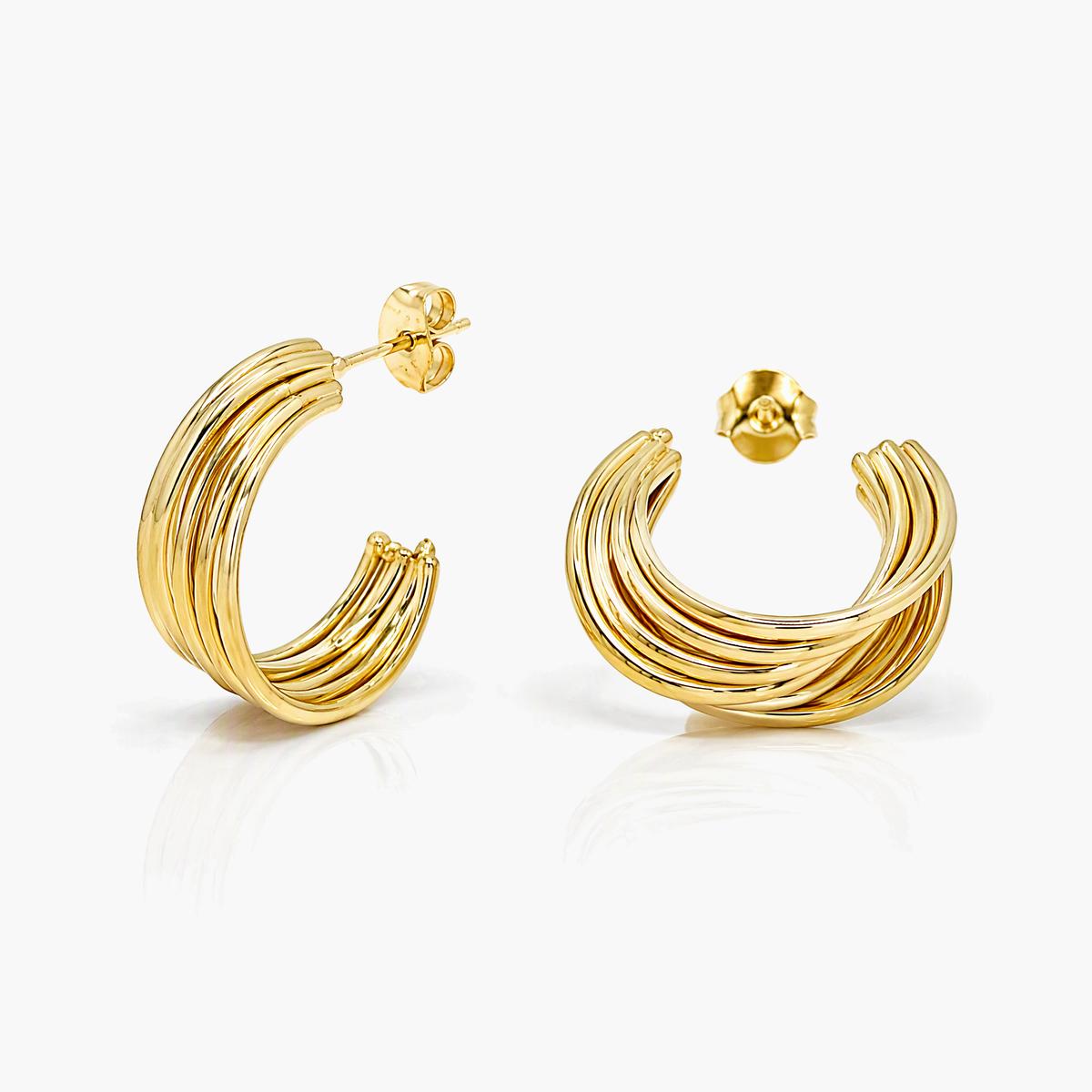 Minimalist Multi-Layer Huggie Earrings