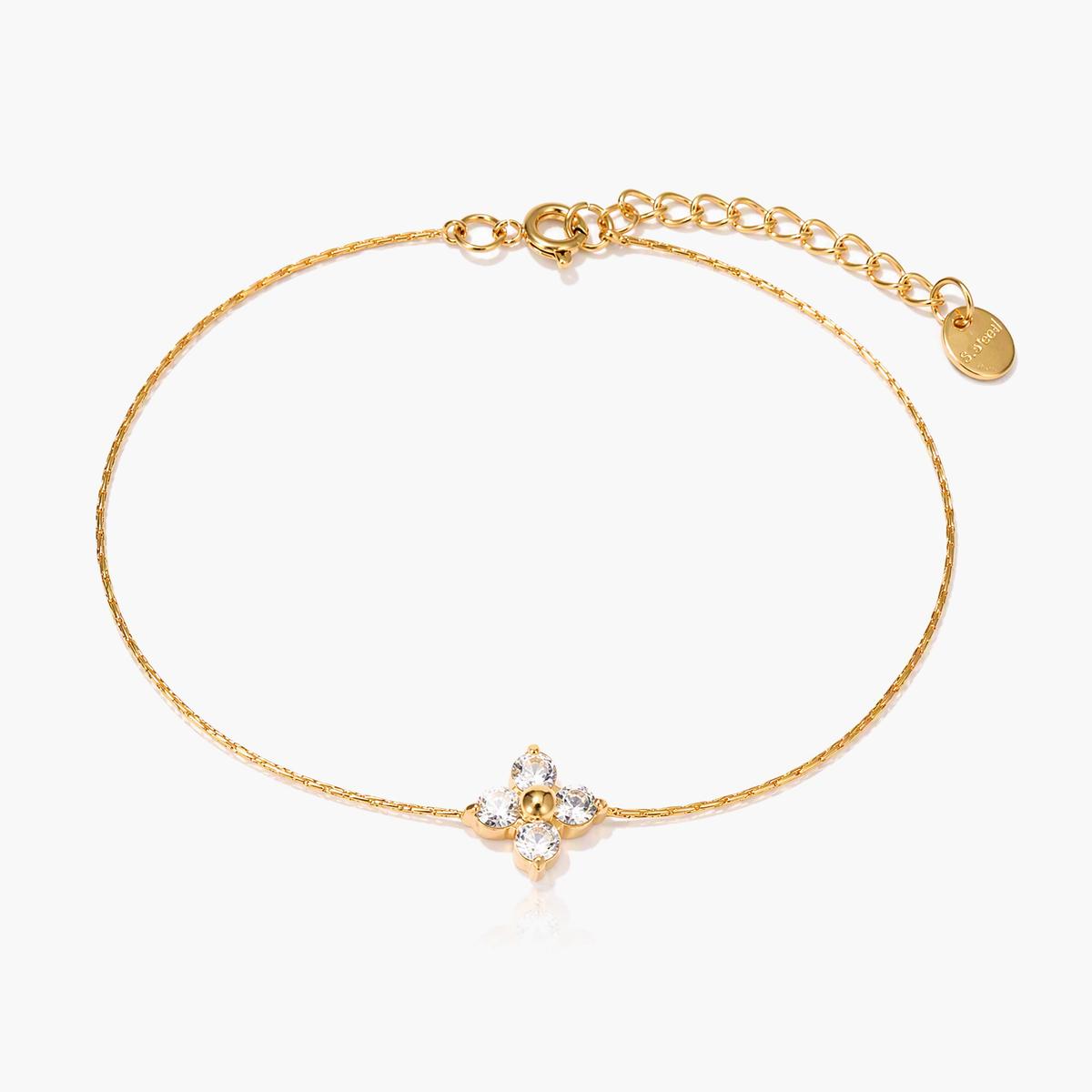 Dainty Four-Leaf Clover Bracelet