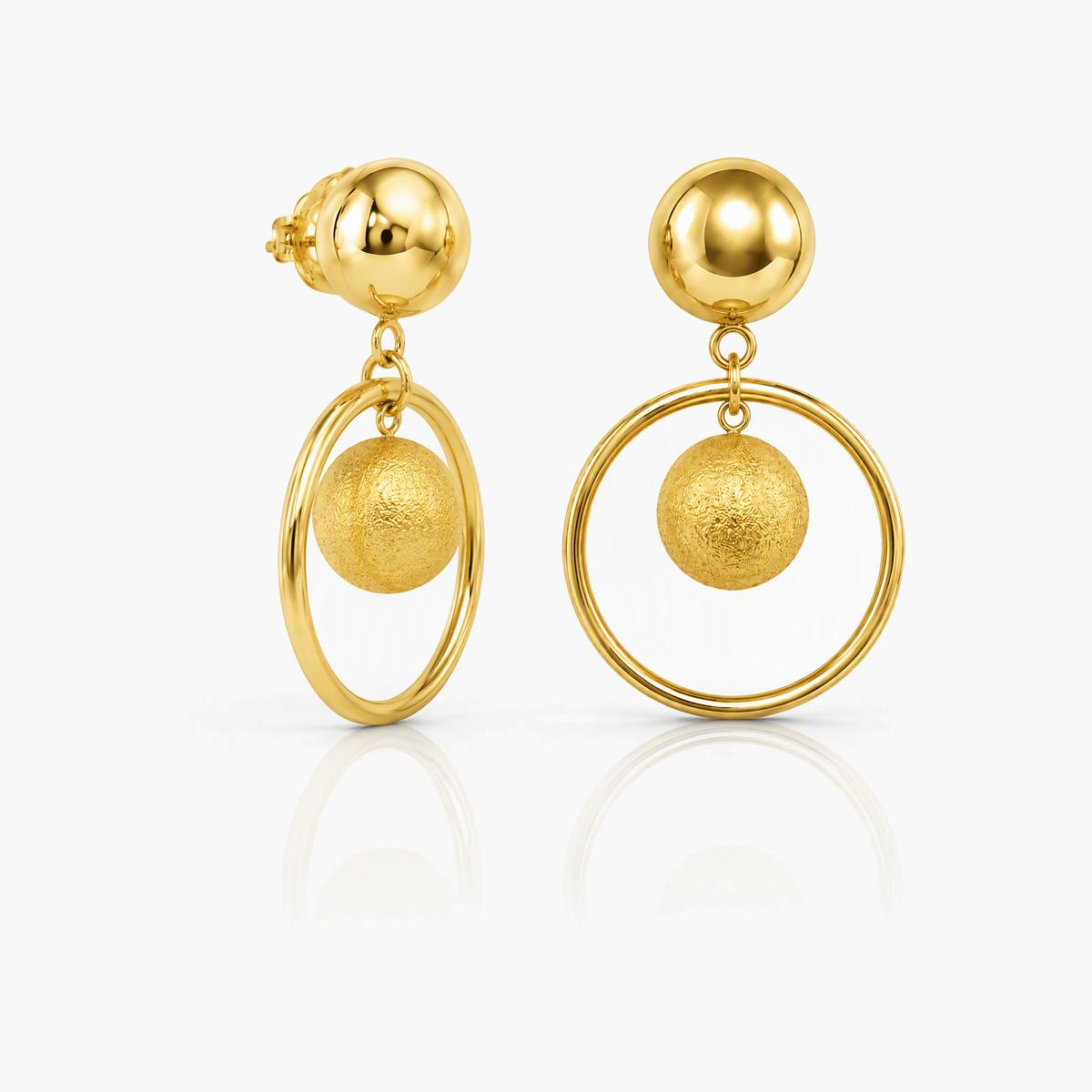 Trendy Linked Lock Drop Earrings