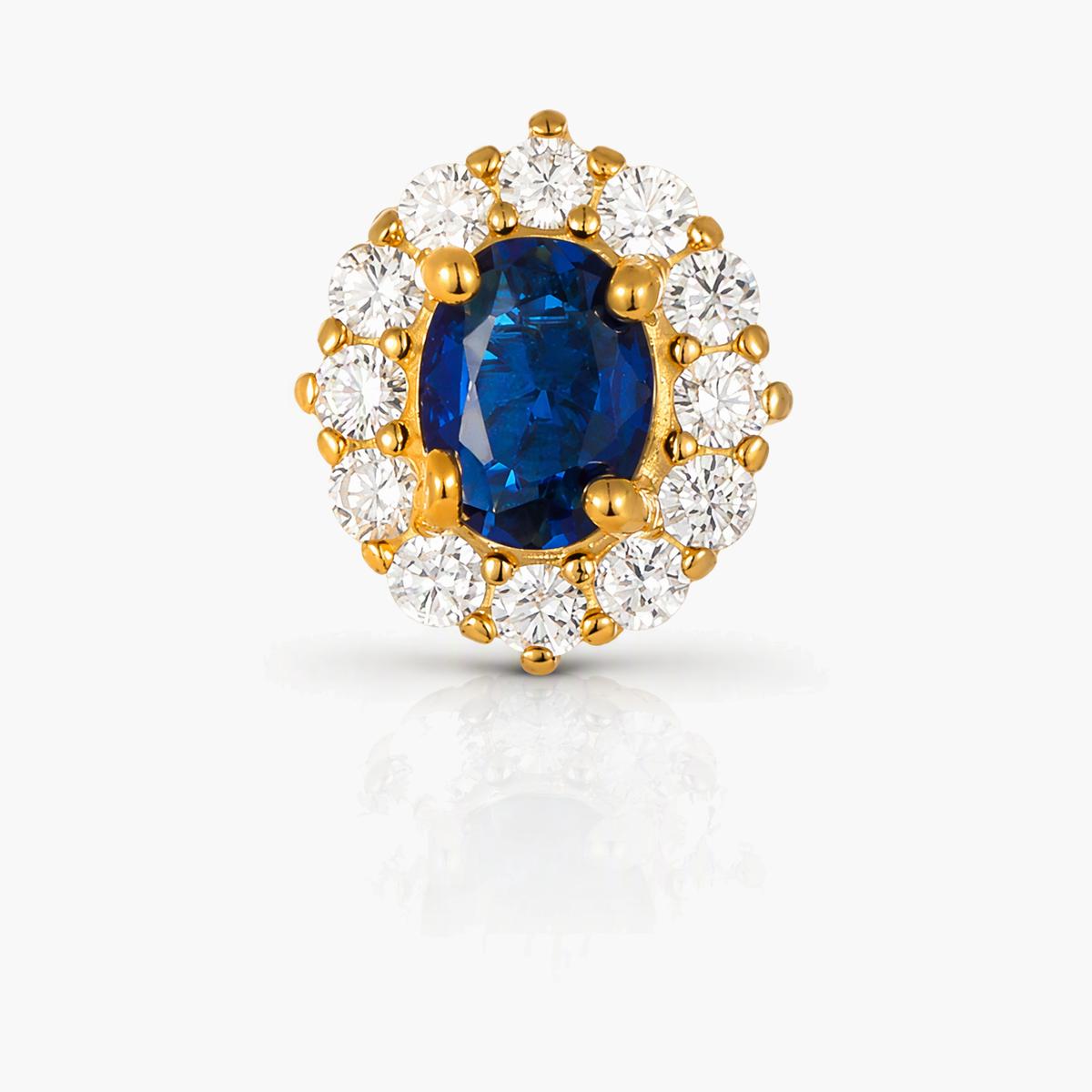 Elegant Oval Halo Stud Earrings