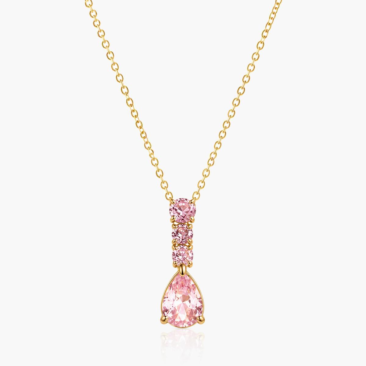 Dainty Three-Stone Pendant Necklace