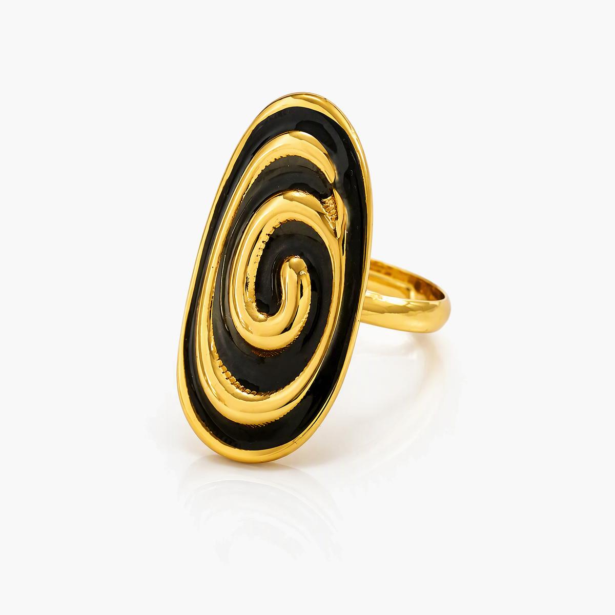 Trendy Oval Spiral Ring