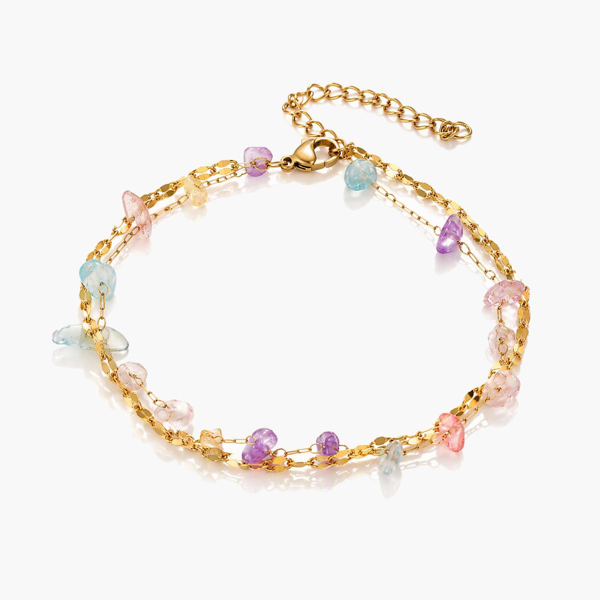 Dainty Multi-Stone Chain Bracelet