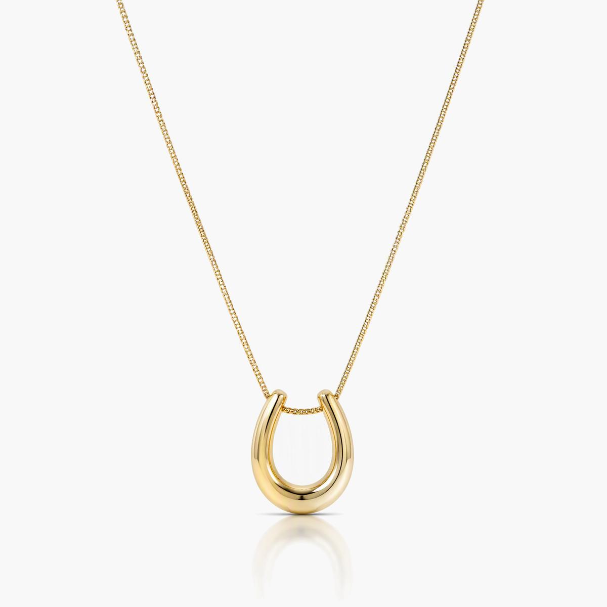 Minimalist Horseshoe Pendant Necklace