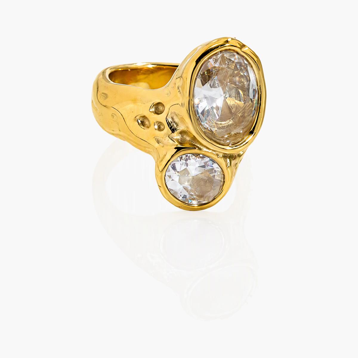 Double Oval Stone Ring