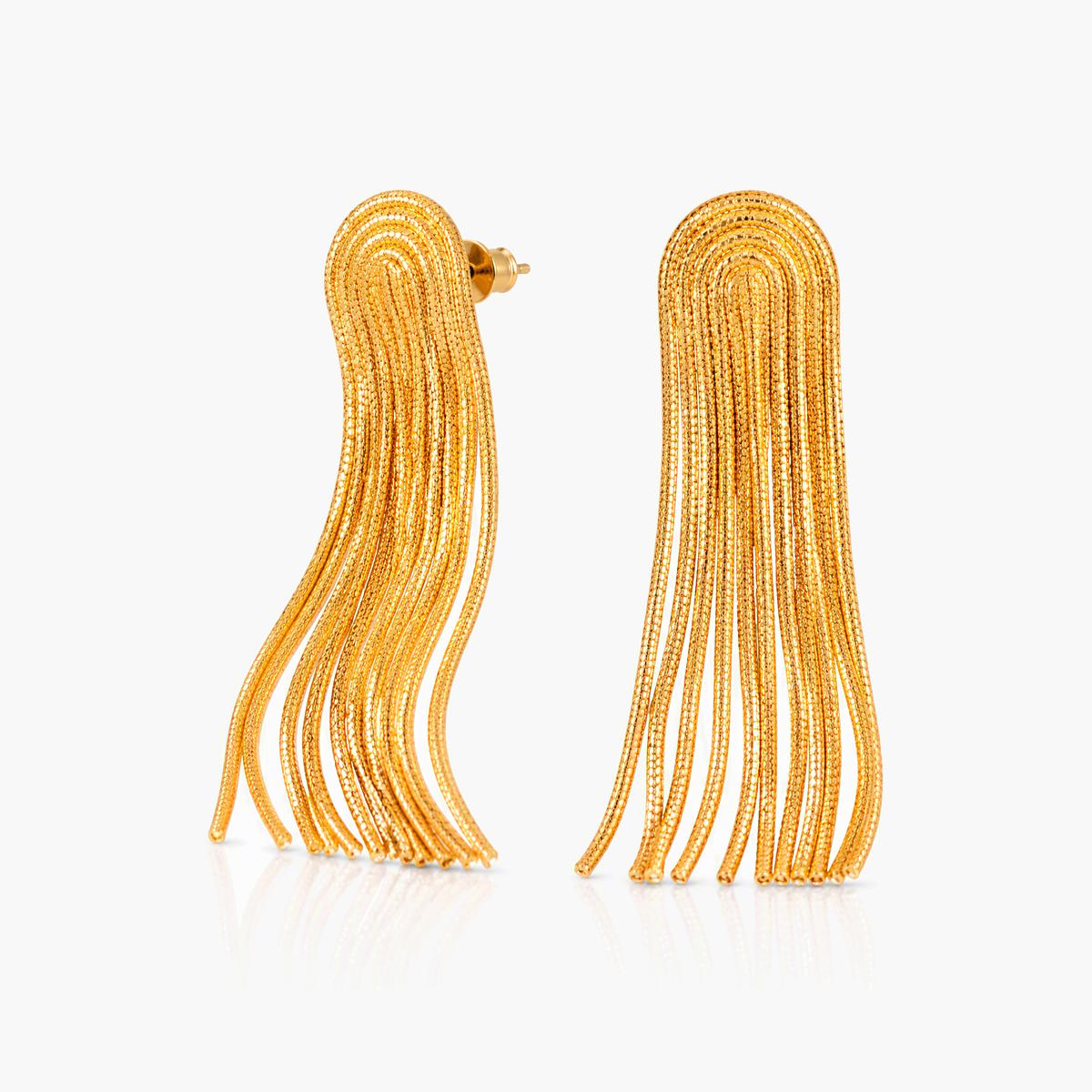 Trendy Wavy Fringe Drop Earrings