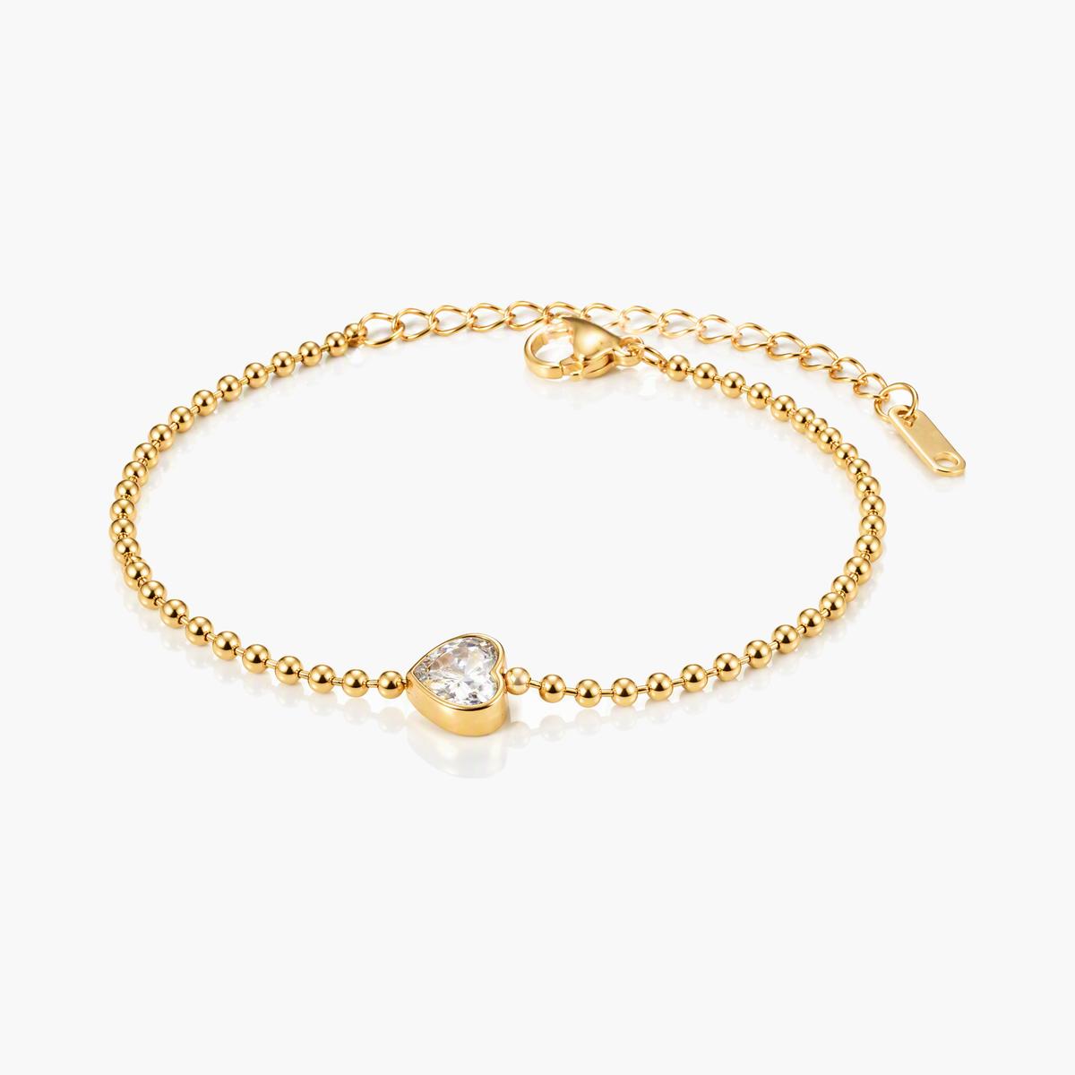 Dainty Heart Charm Bracelet
