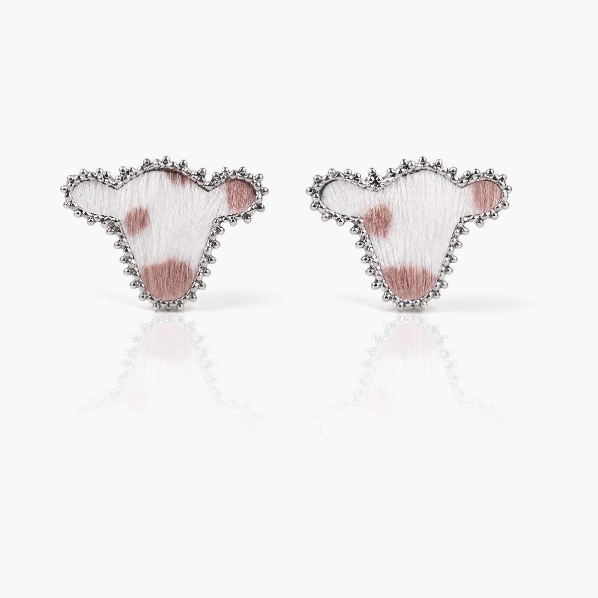Cute Cow Head Stud Earrings