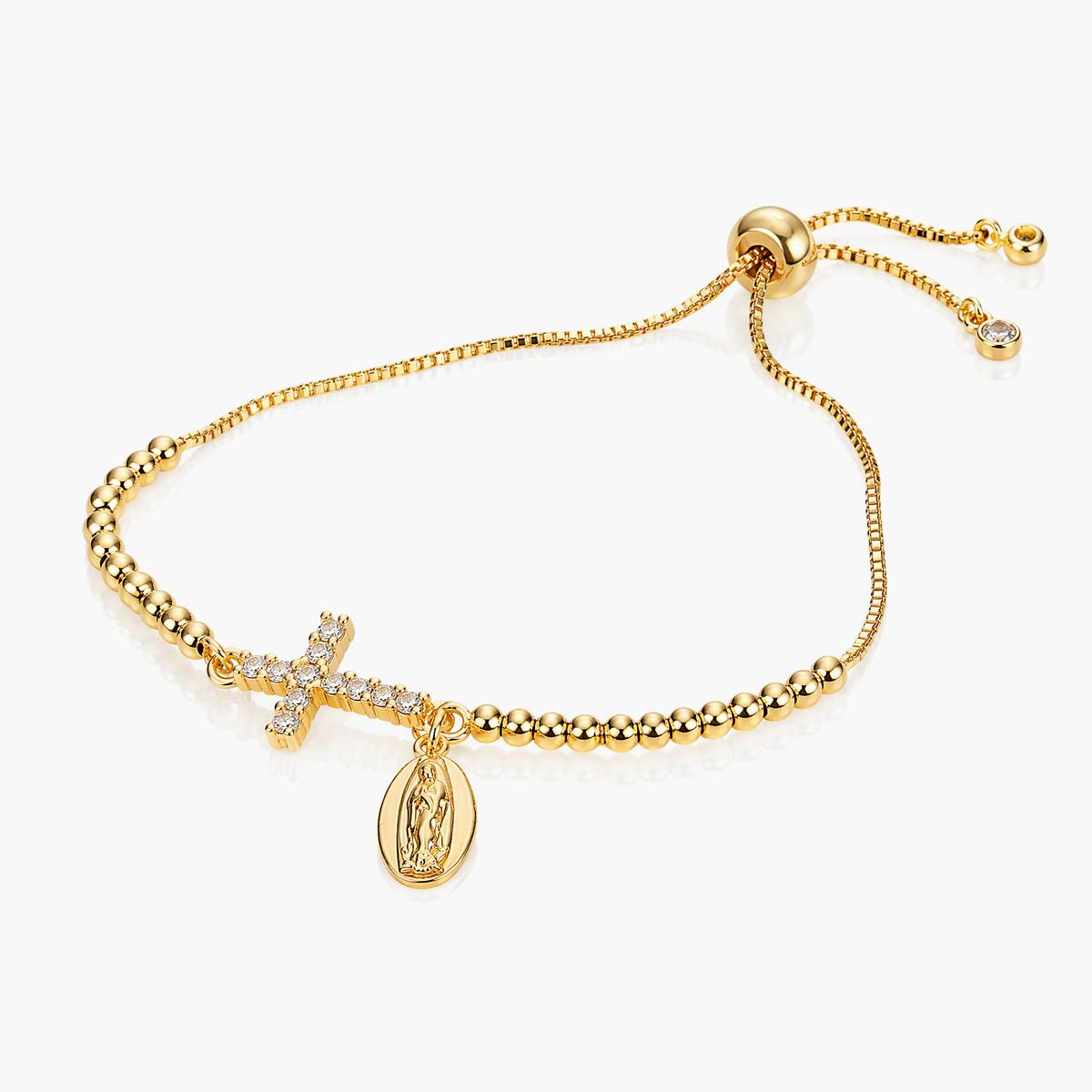 Dainty Cross Charm Bracelet