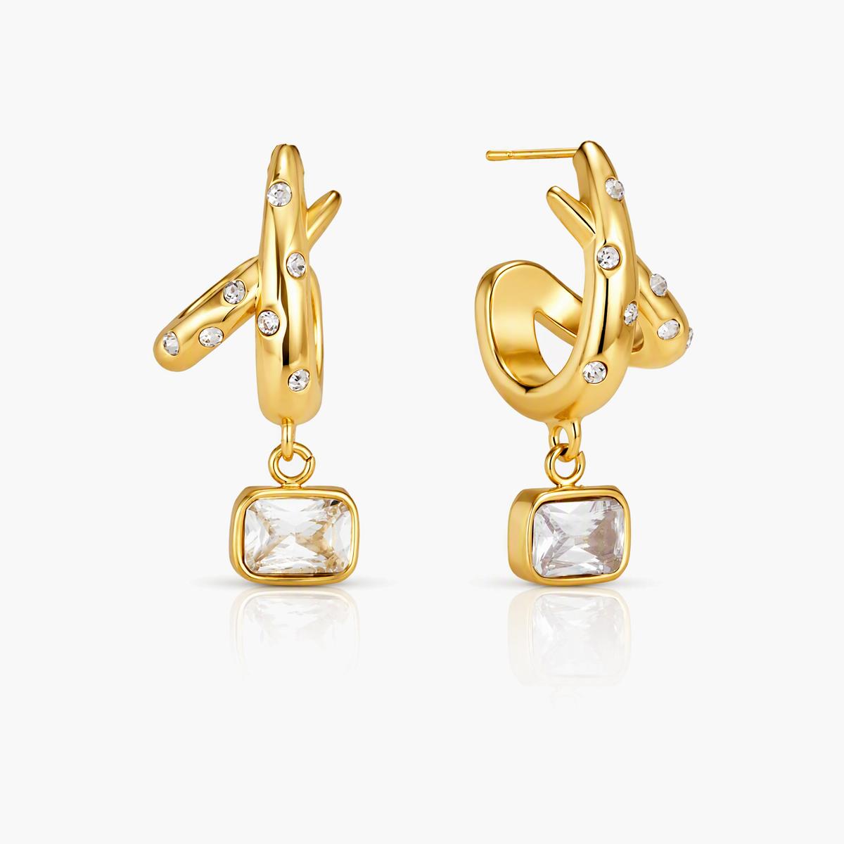 Trendy Leaf Branch Drop Earring