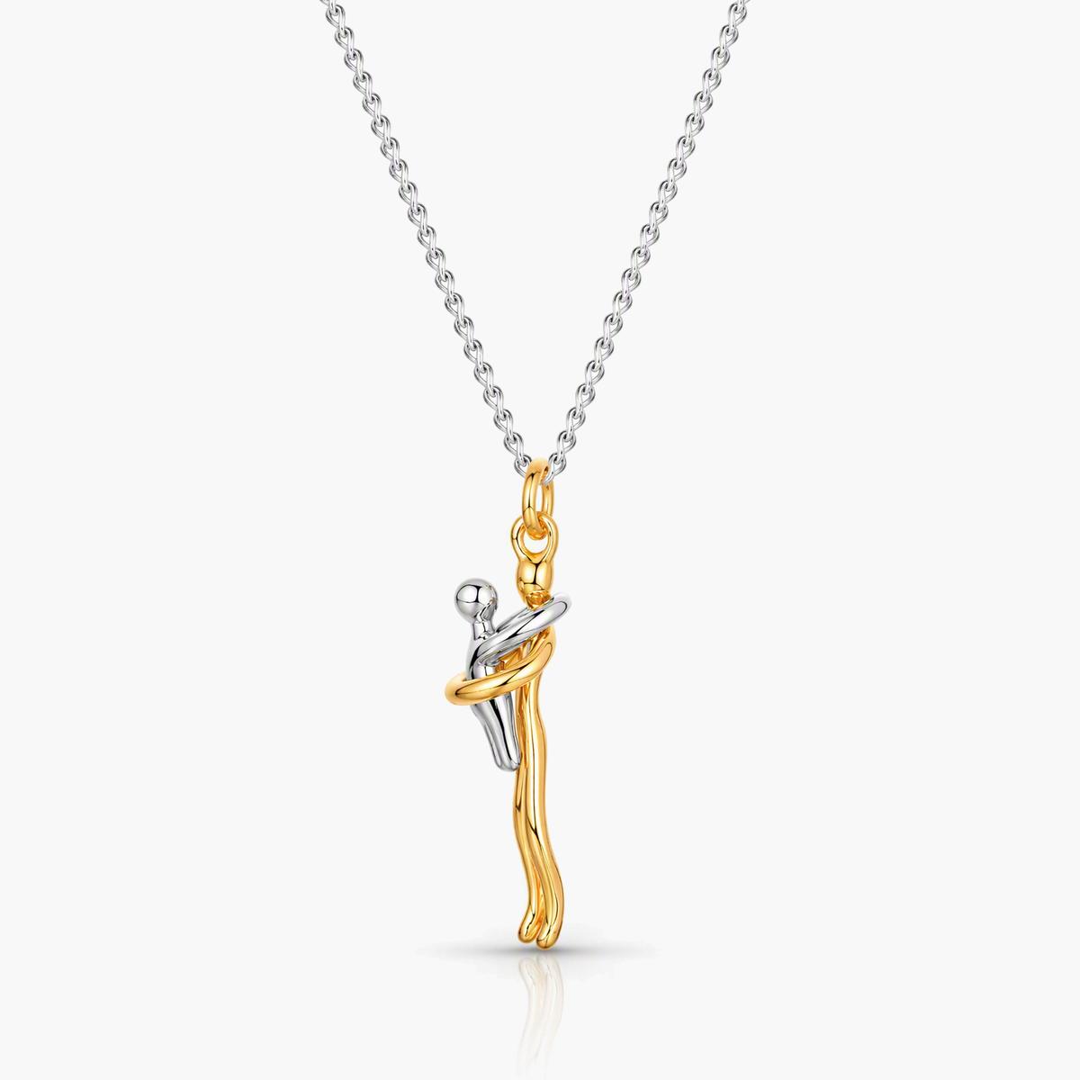 Dainty Mother And Child Pendant Necklace