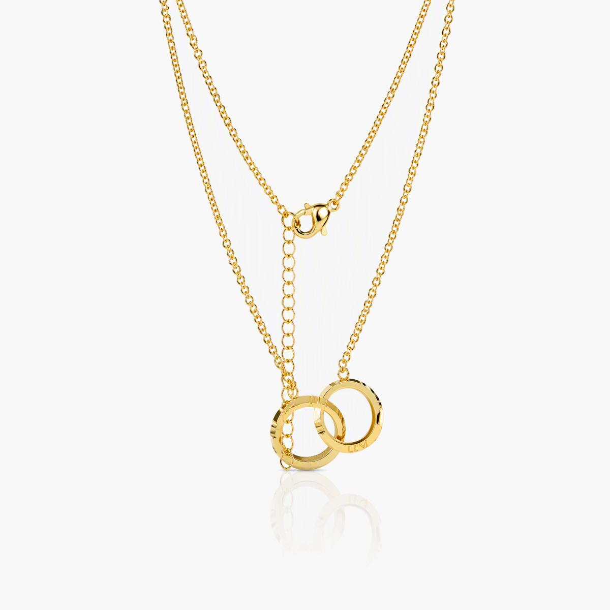 Minimalist Interlocking Rings Necklace