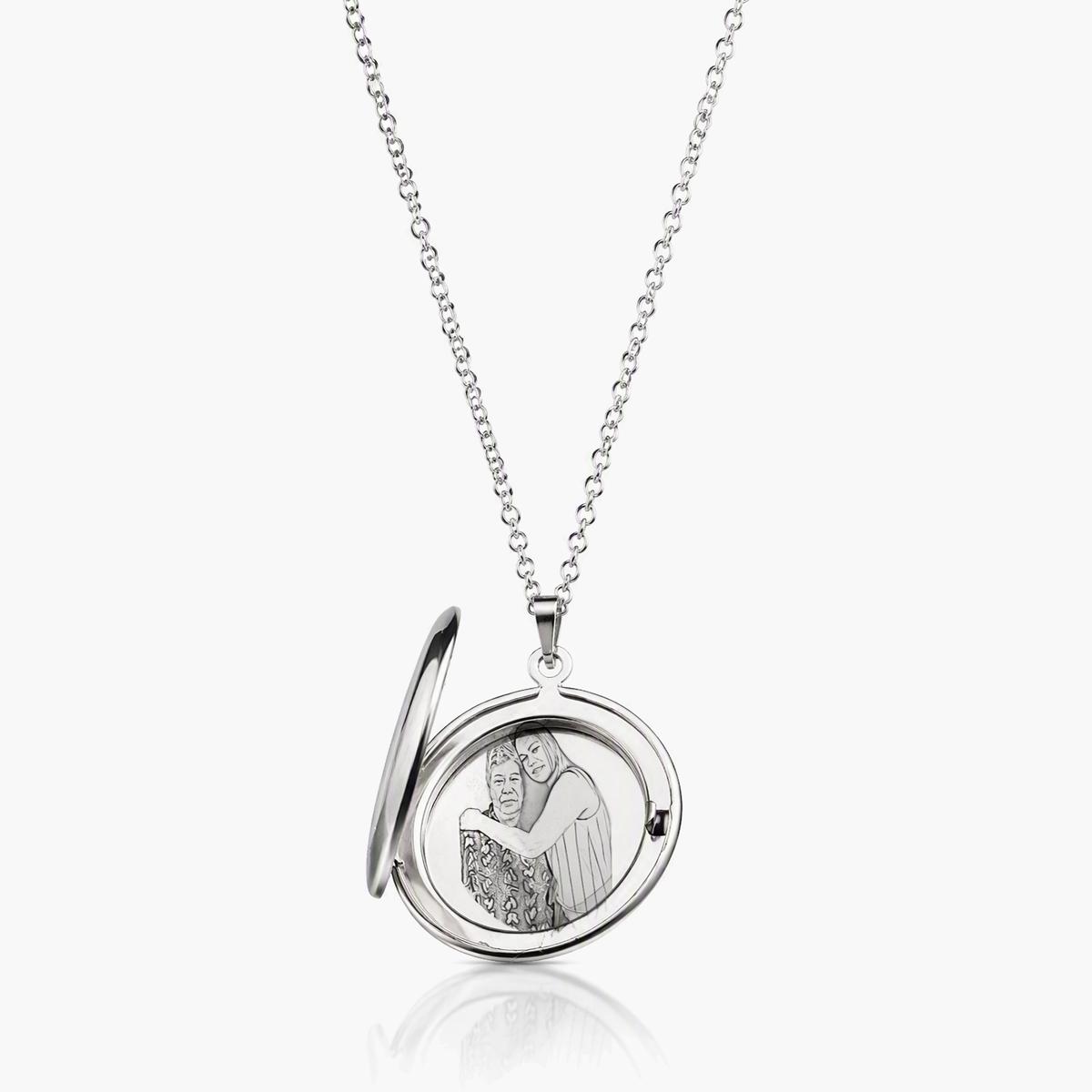 Oval Locket Pendant Necklace