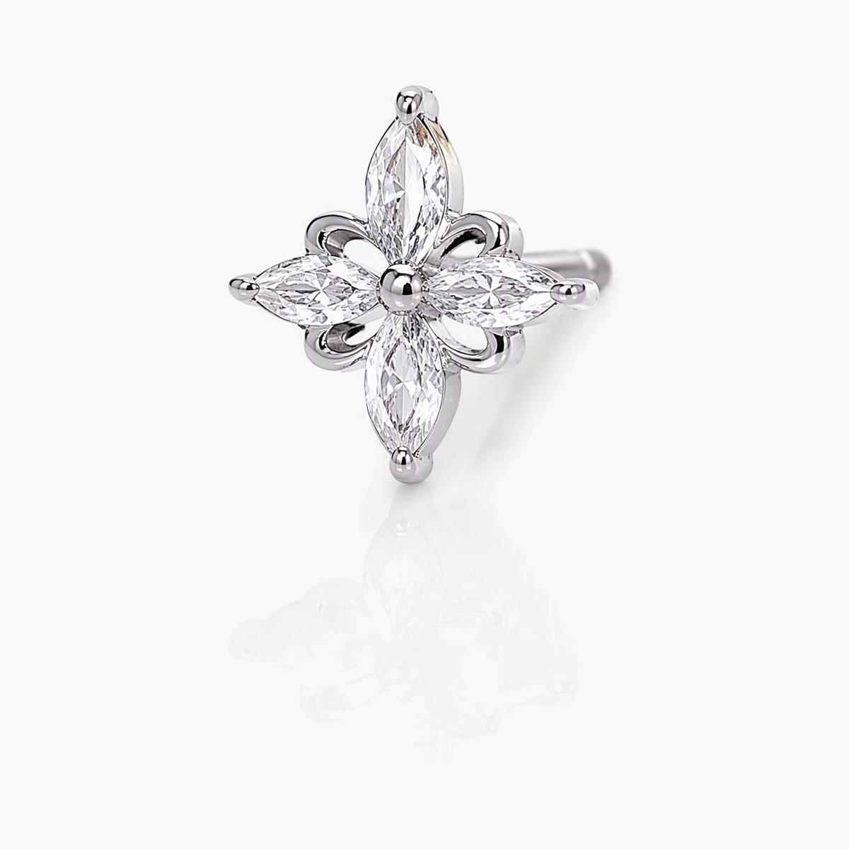 Dainty Four-Leaf Clover Stud Earrings