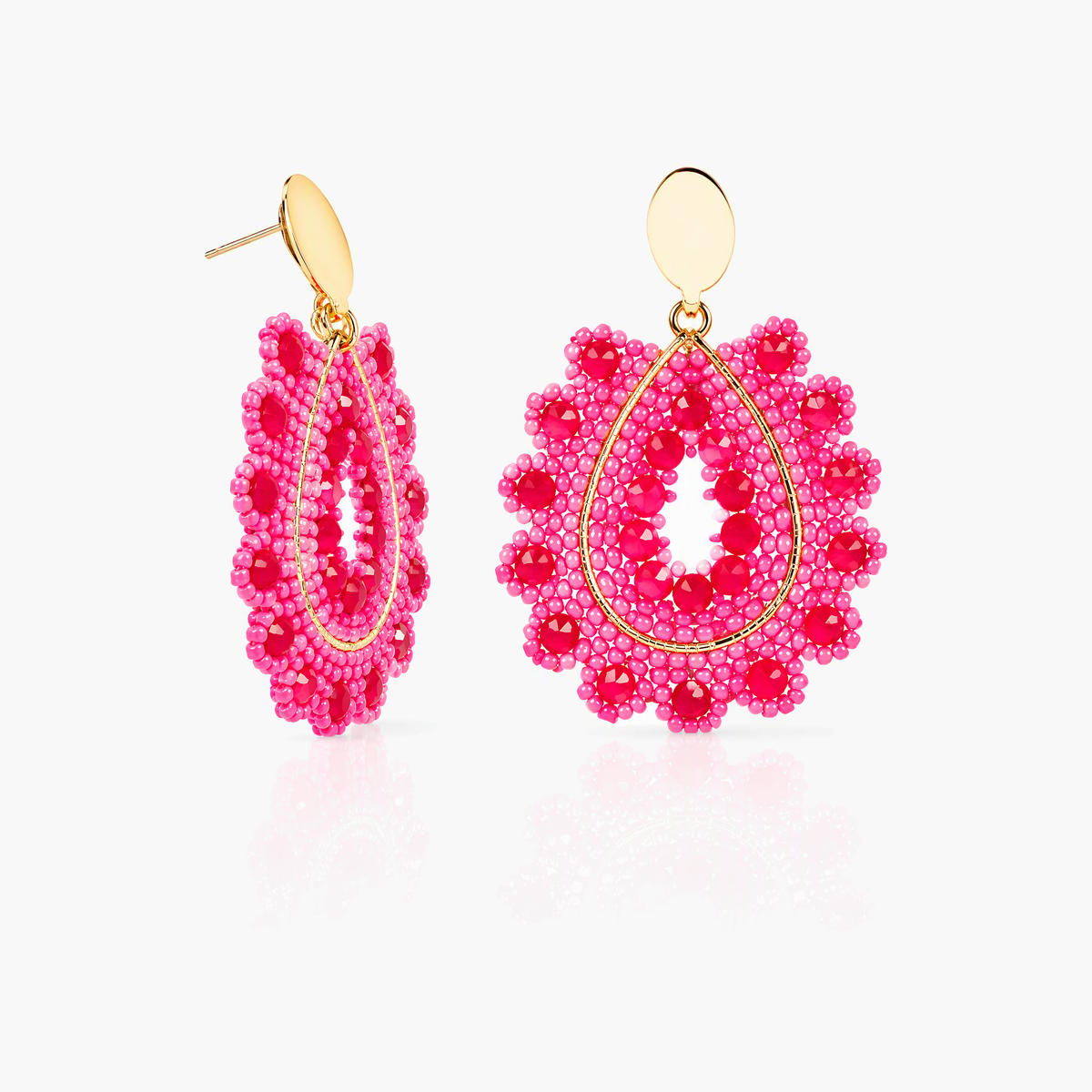 Boho Beaded Teardrop Drop Earrings