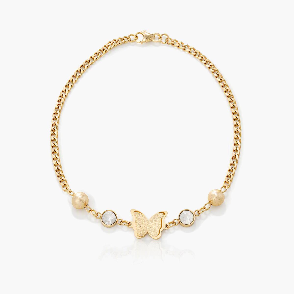 Dainty Butterfly Charm Bracelet