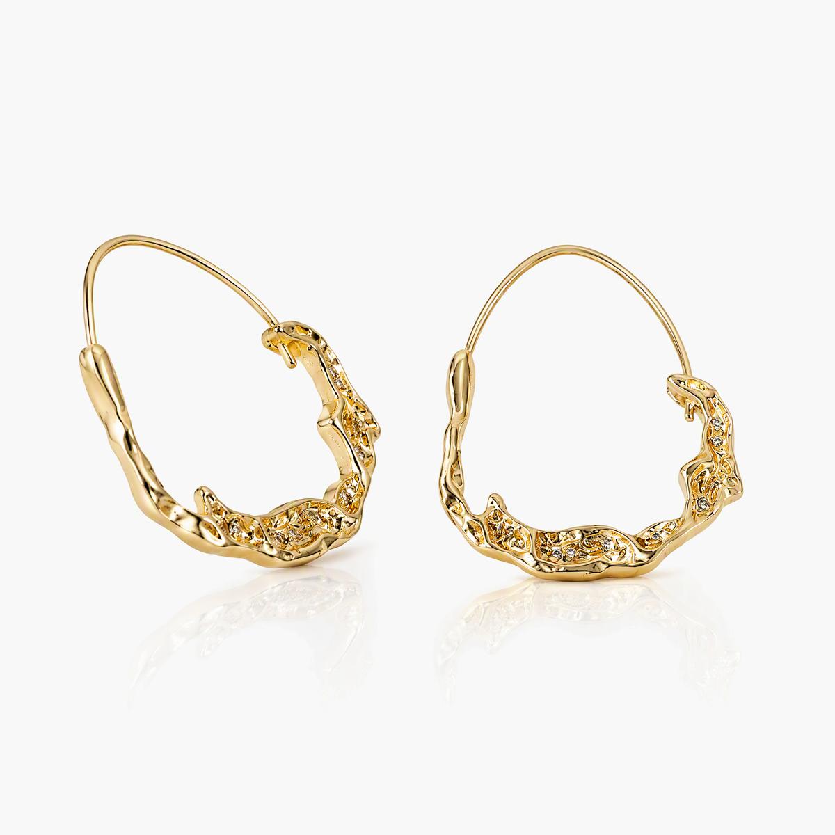 Twisted Band Hoop Earrings