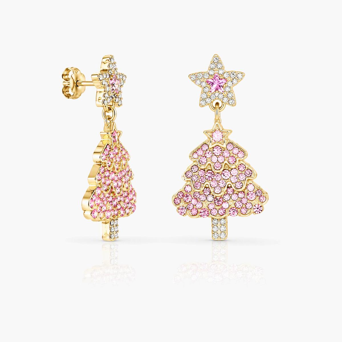 Cute Star Christmas Tree Drop Earrings