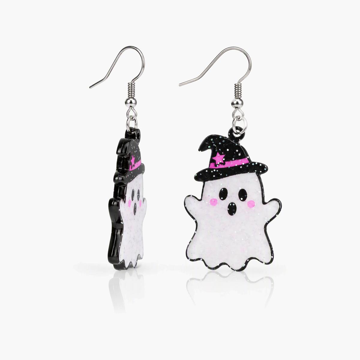 Cute Ghost With Knife Drop Earrings