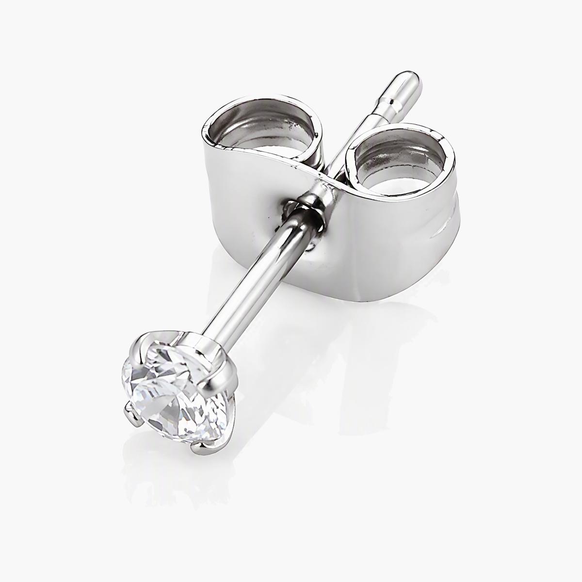Dainty Round Stone Stud Earrings