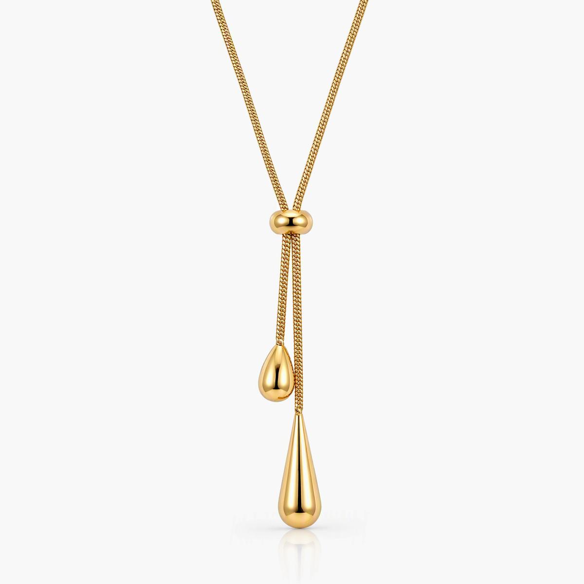 Teardrop Snake Chain Necklace