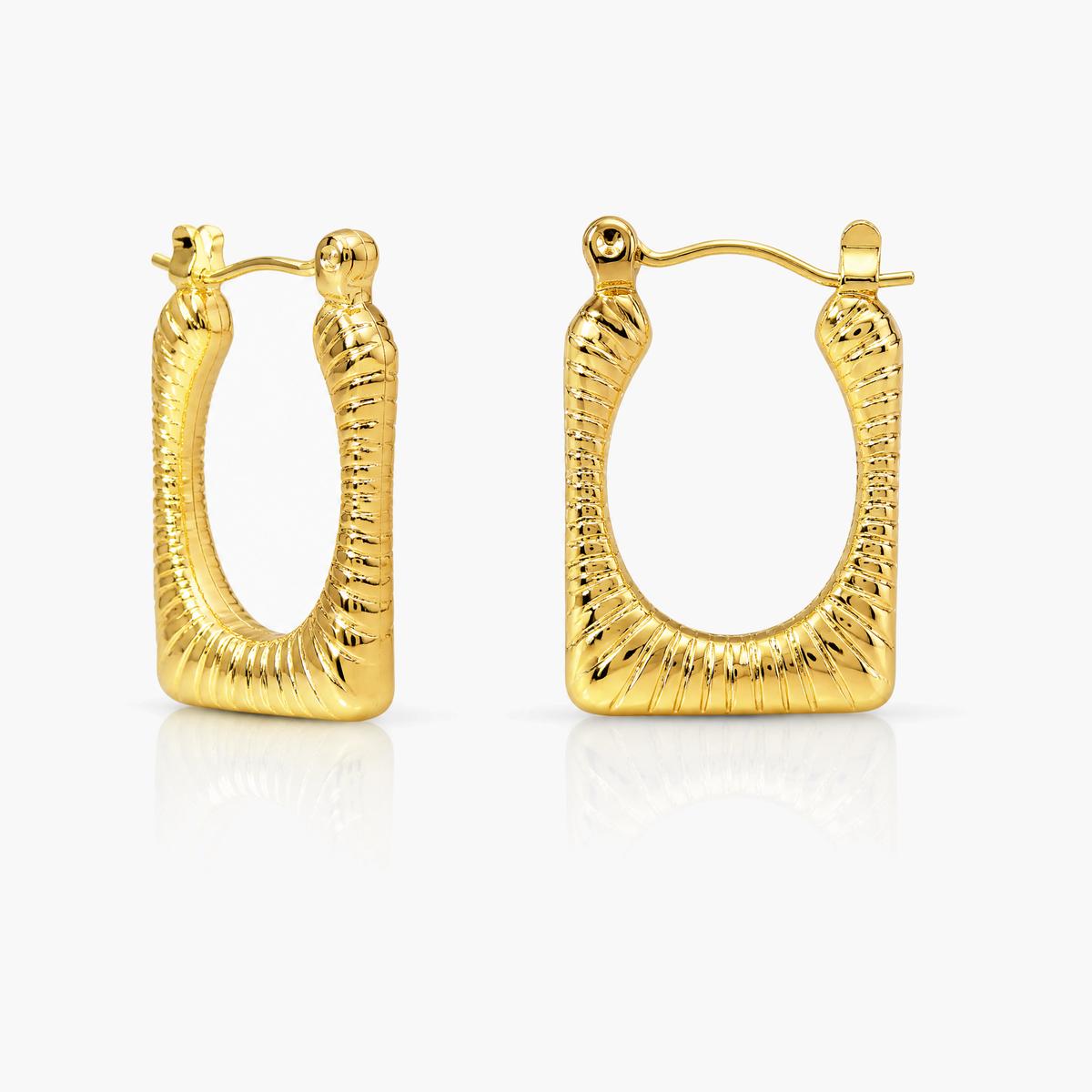 Textured Irregular Hoop Earrings