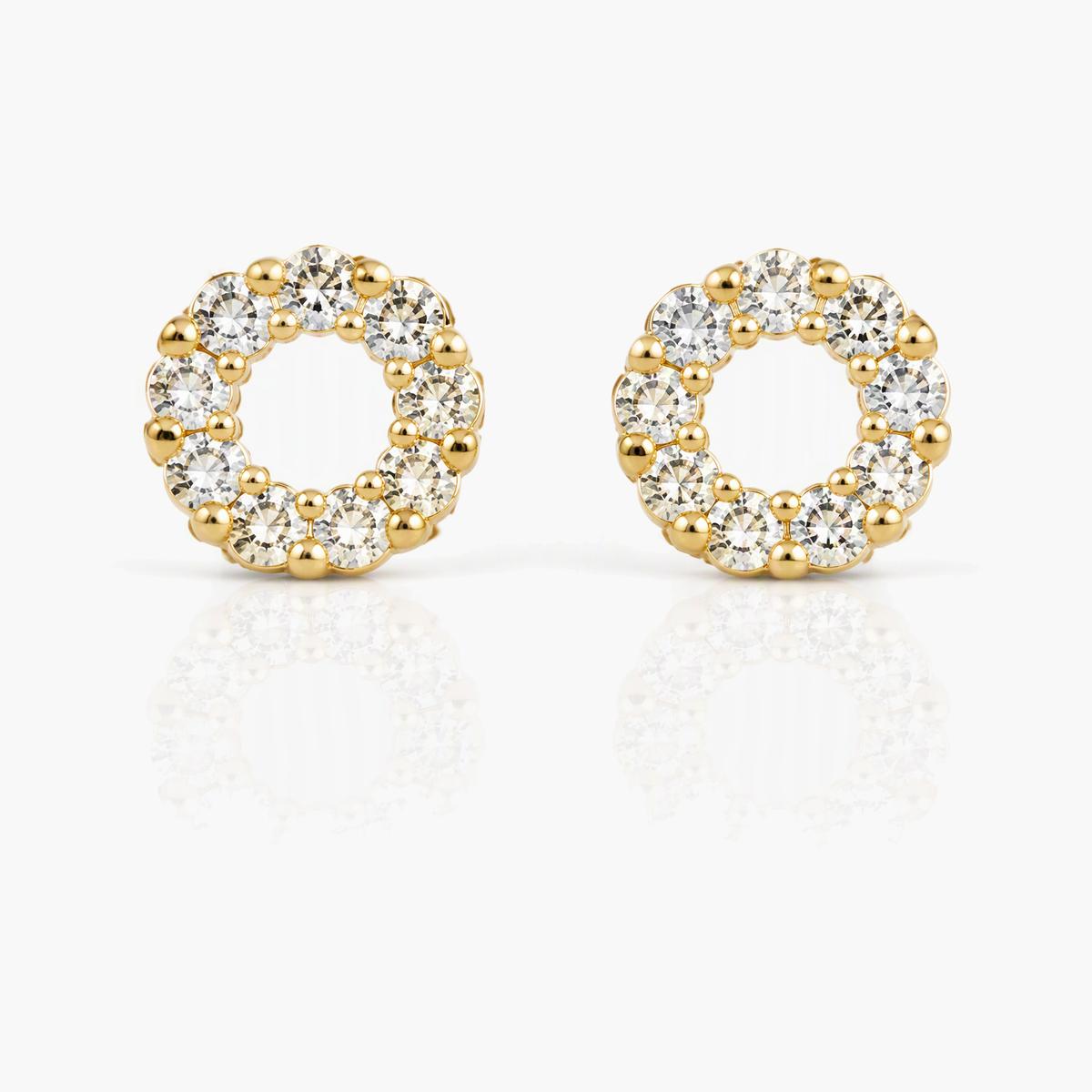 Dainty Circle Stud Earrings