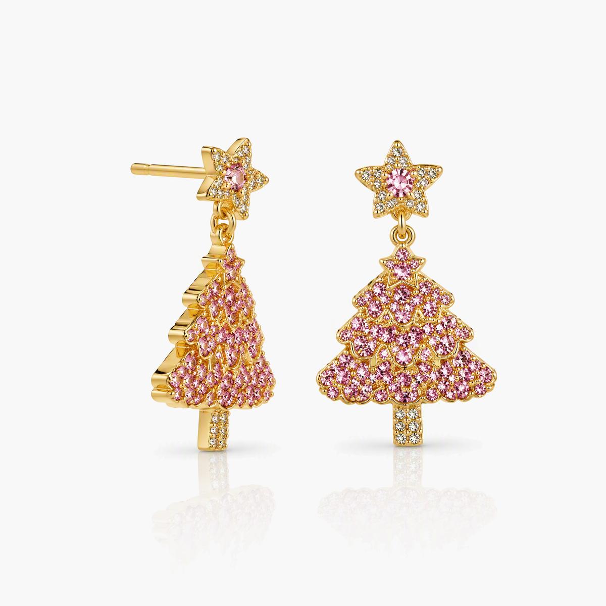 Cute Star Tree Drop Earrings