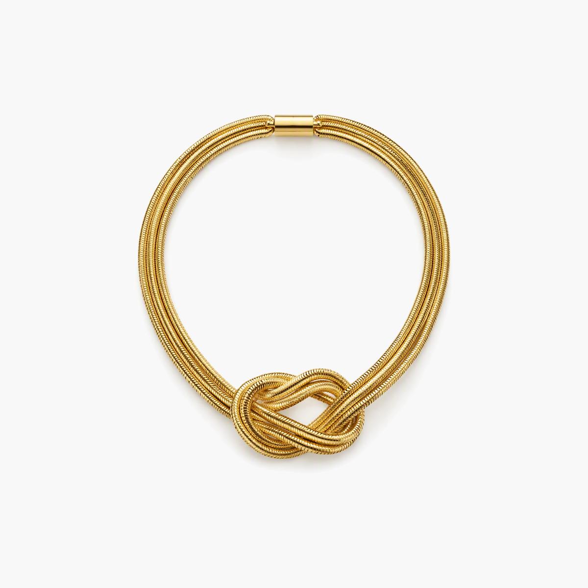 Love Knot Snake Chain Necklace