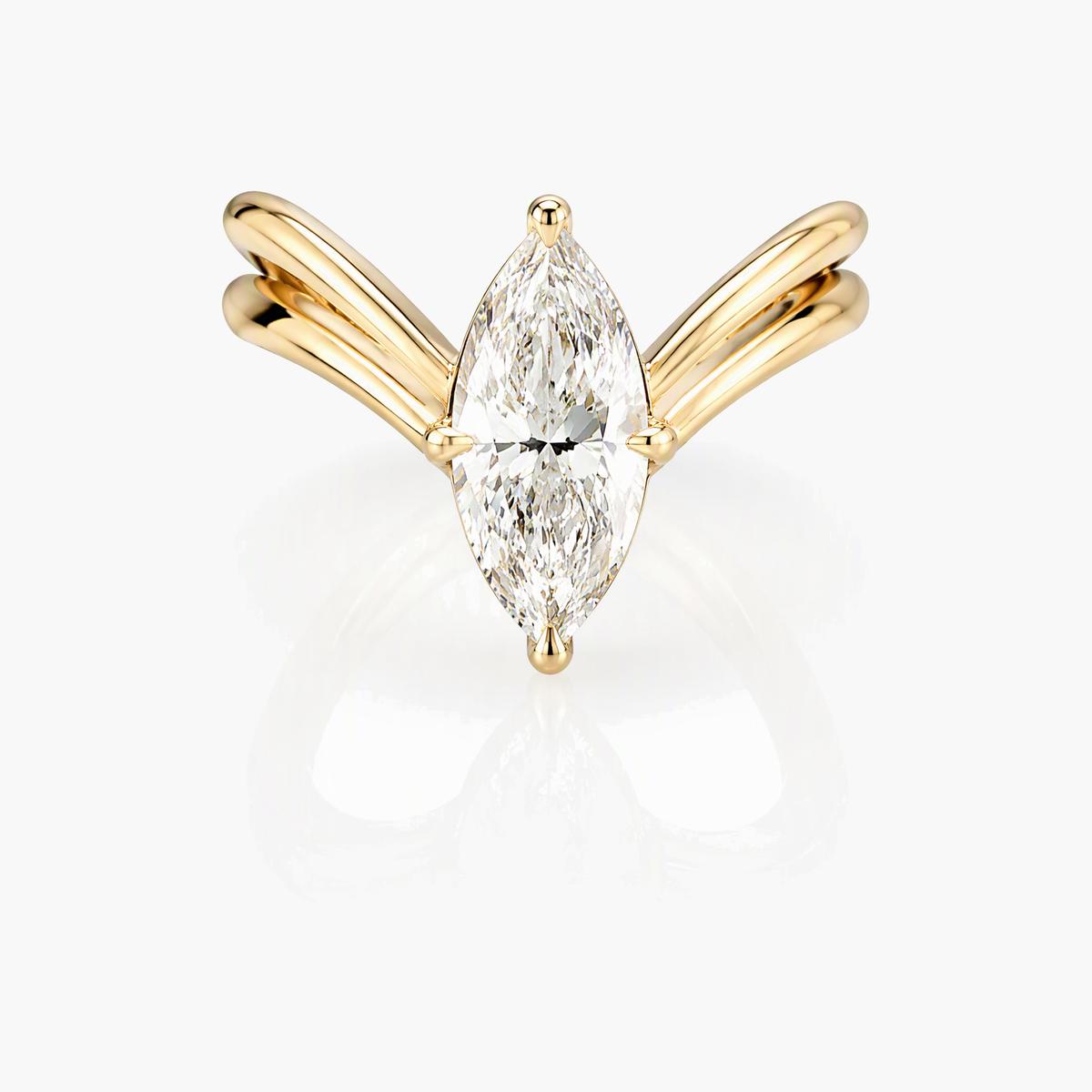 Elegant Marquise Split Shank Ring