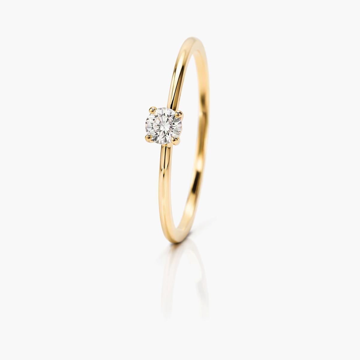 Dainty Single Stone Ring