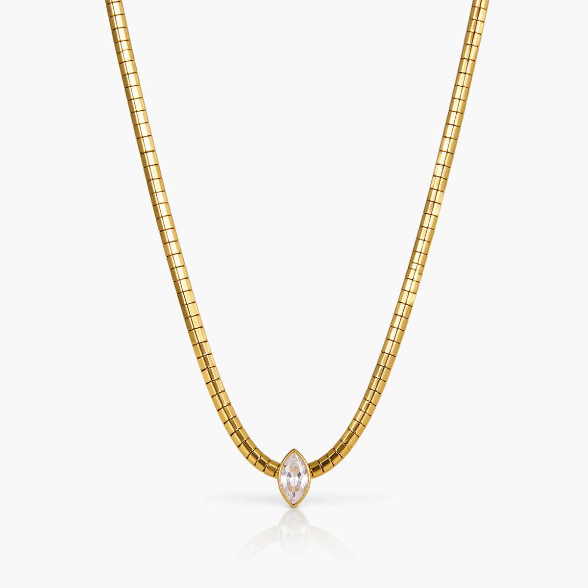 Trendy Teardrop & Triangle Pendant Necklace