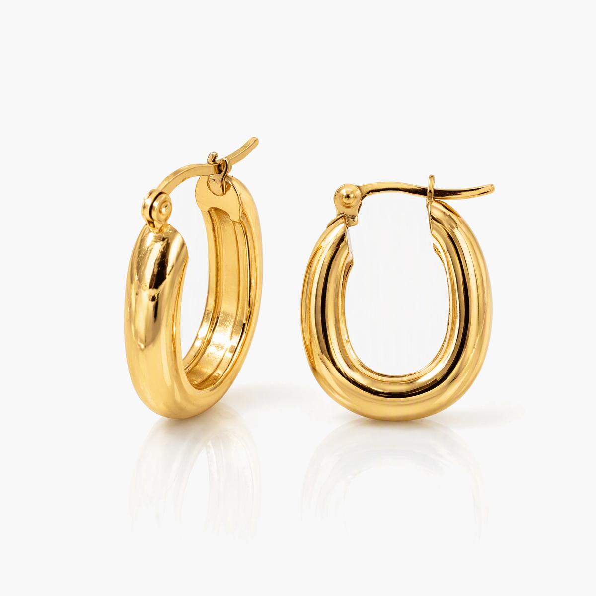 Chunky Open Hoop Earrings
