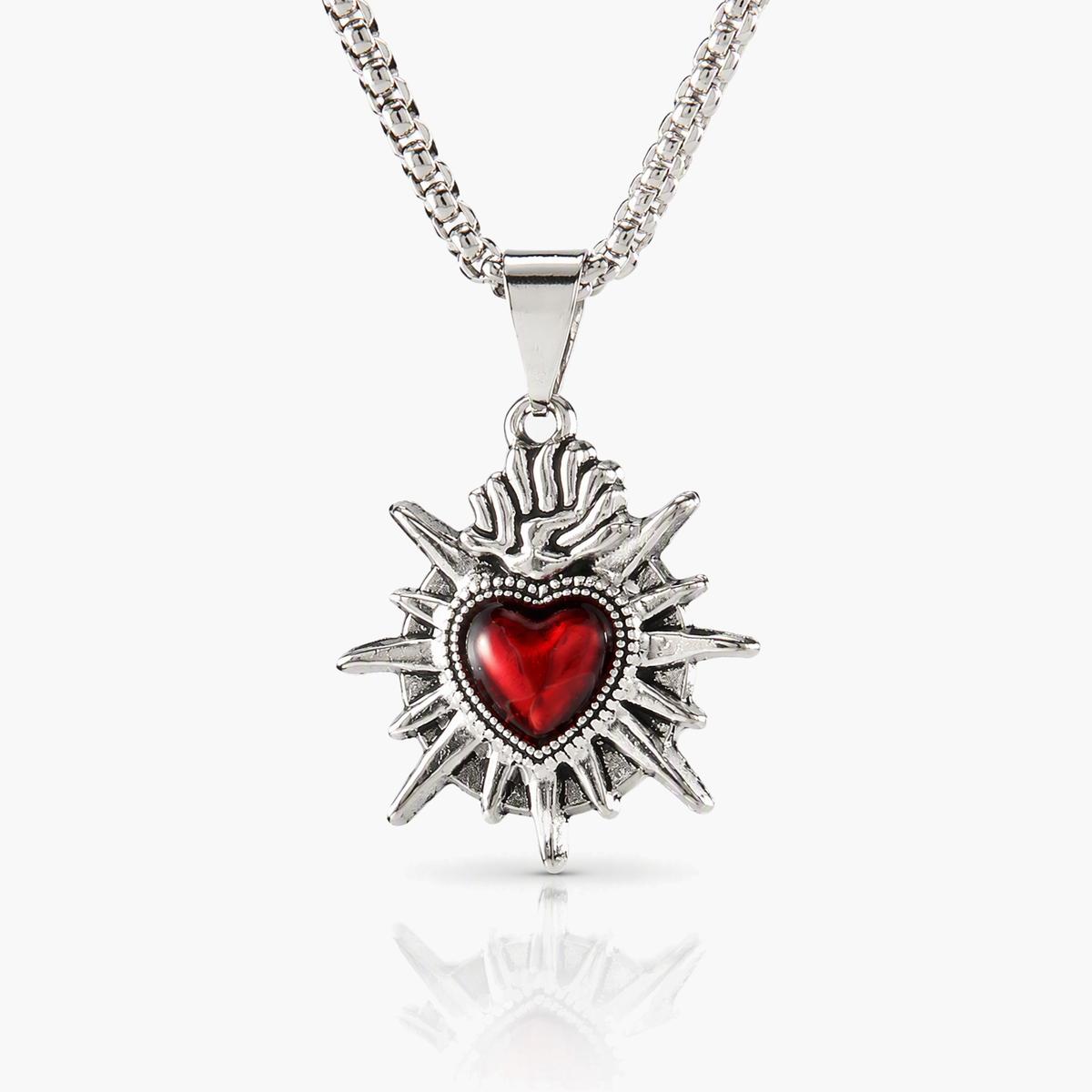 Gothic Heart Pendant Necklace