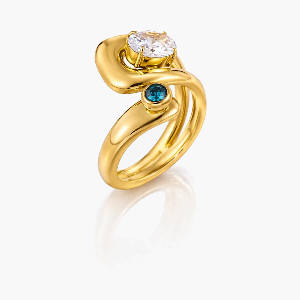 Elegant Twisted Loop Ring