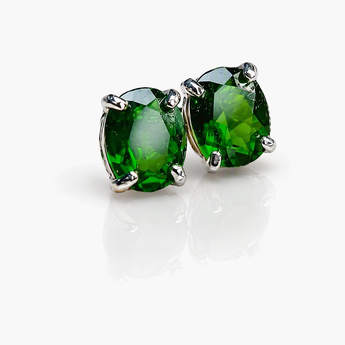 Elegant Oval Stone Stud Earrings