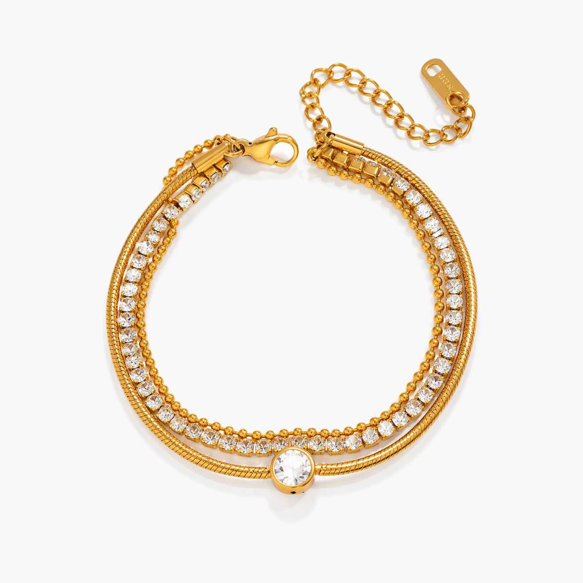 Trendy Multi-Row Snake Chain Bracelet
