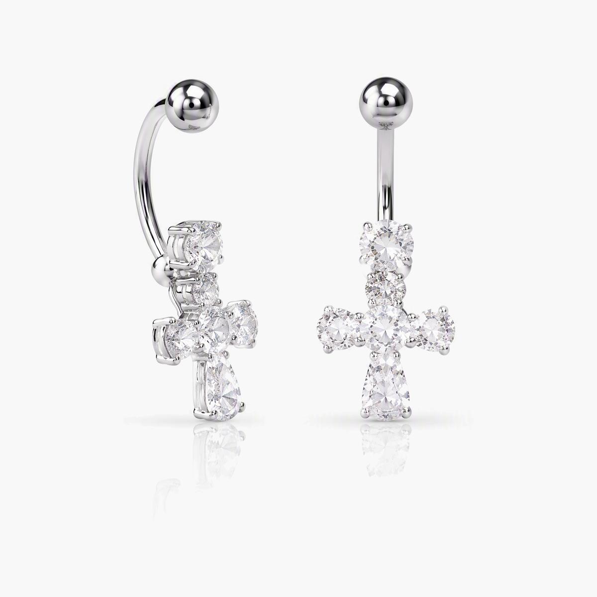 Dainty Cross Charm Earrings