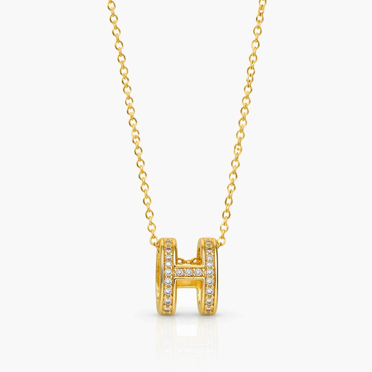 Dainty Letter H Pendant Necklace