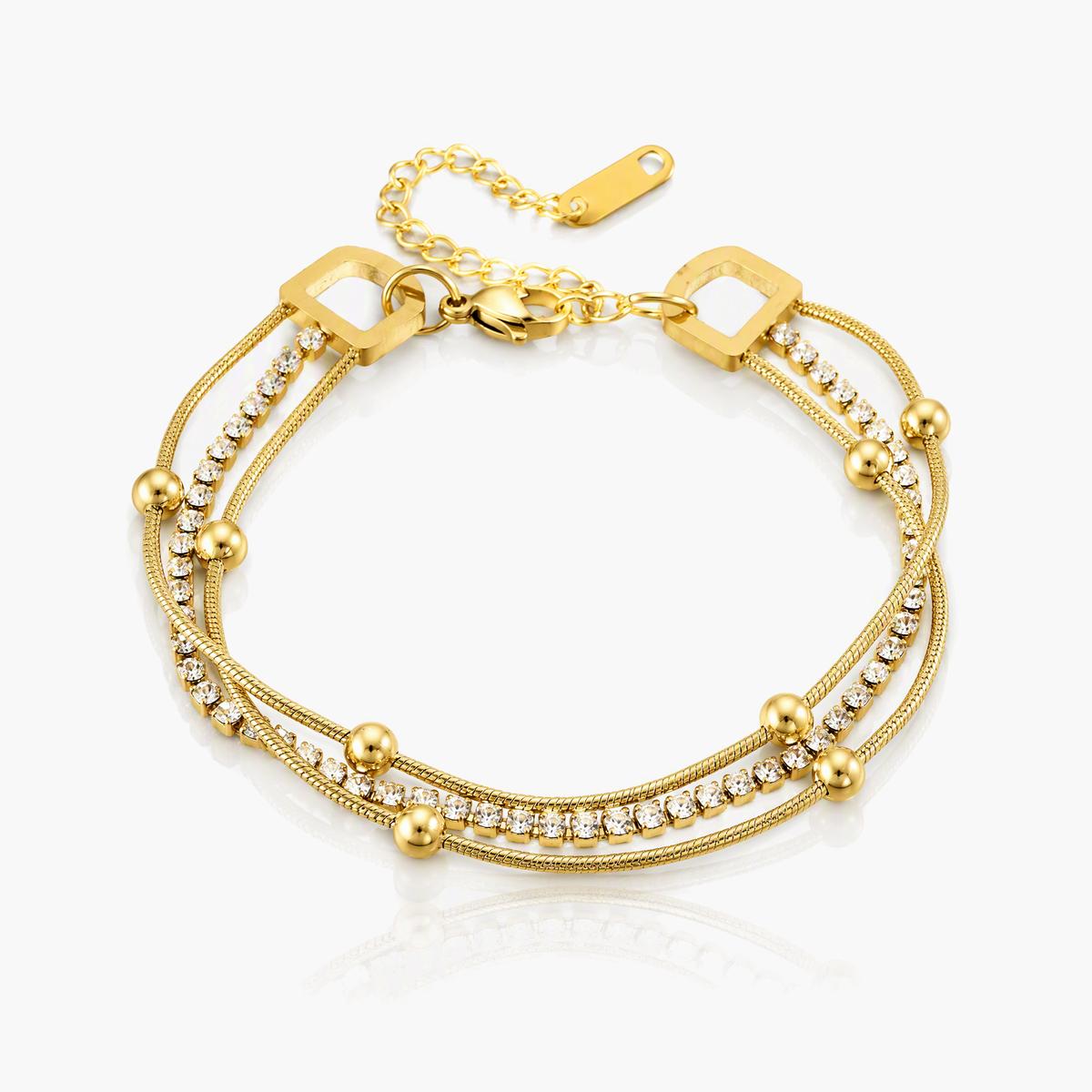 Elegant Multi-Layer Square Bracelet