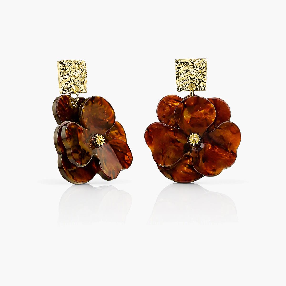 Trendy Flower Drop Earrings