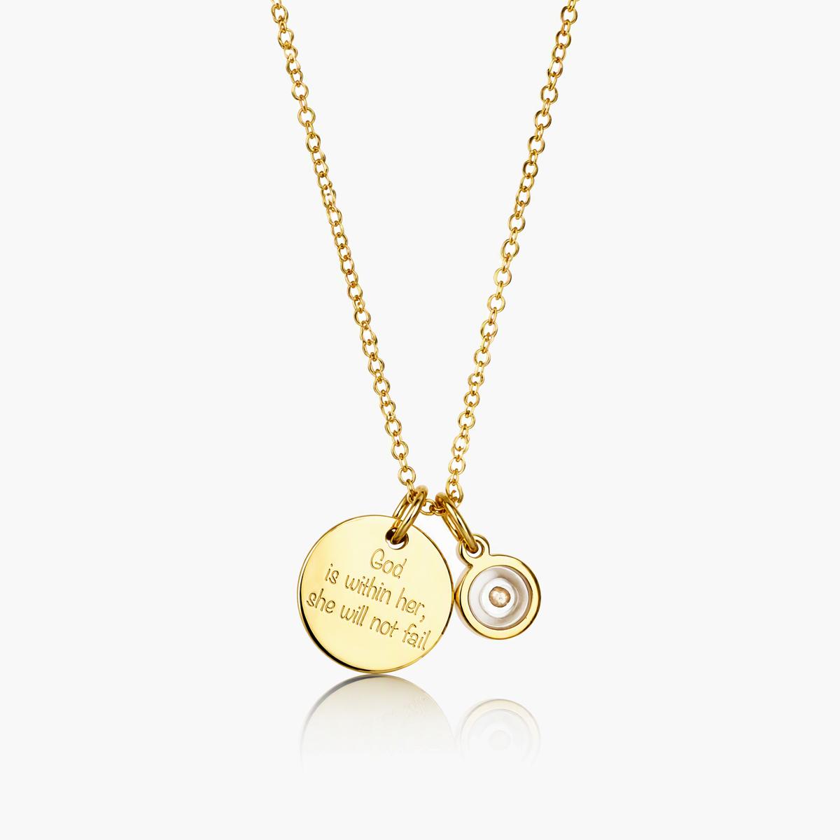 Dainty Round Disc Pendant Necklace