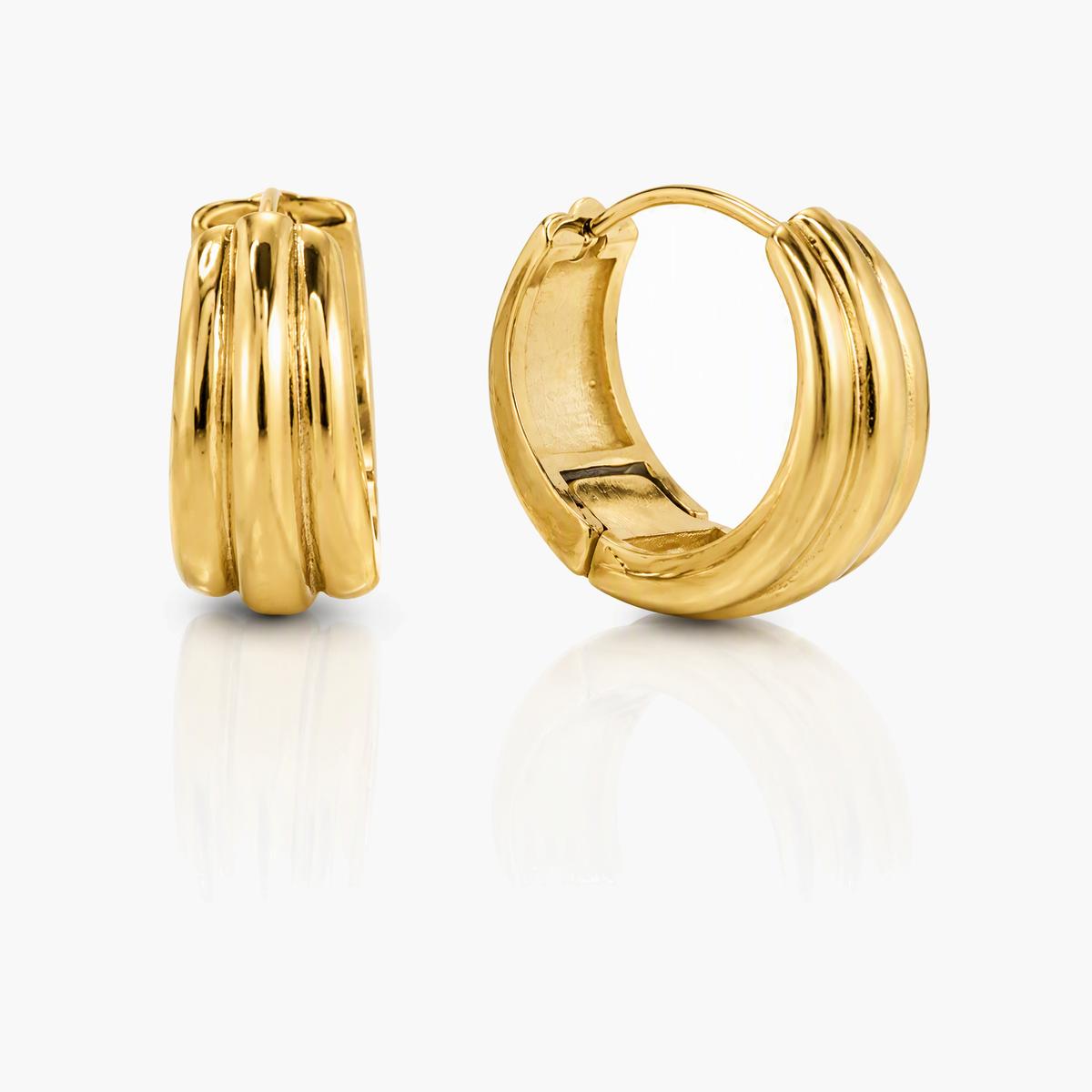Twisted Band Huggie Earrings