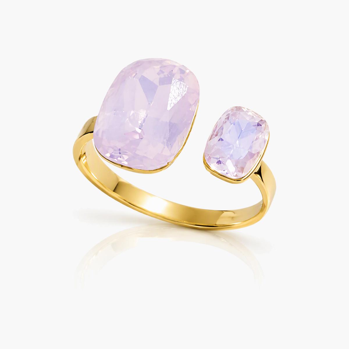 Dainty Dual Stone Open Ring