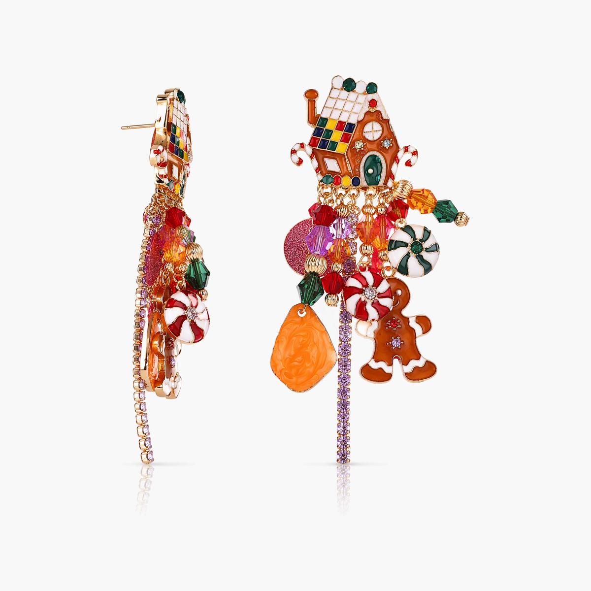 Cute Gingerbread Man Drop Earrings