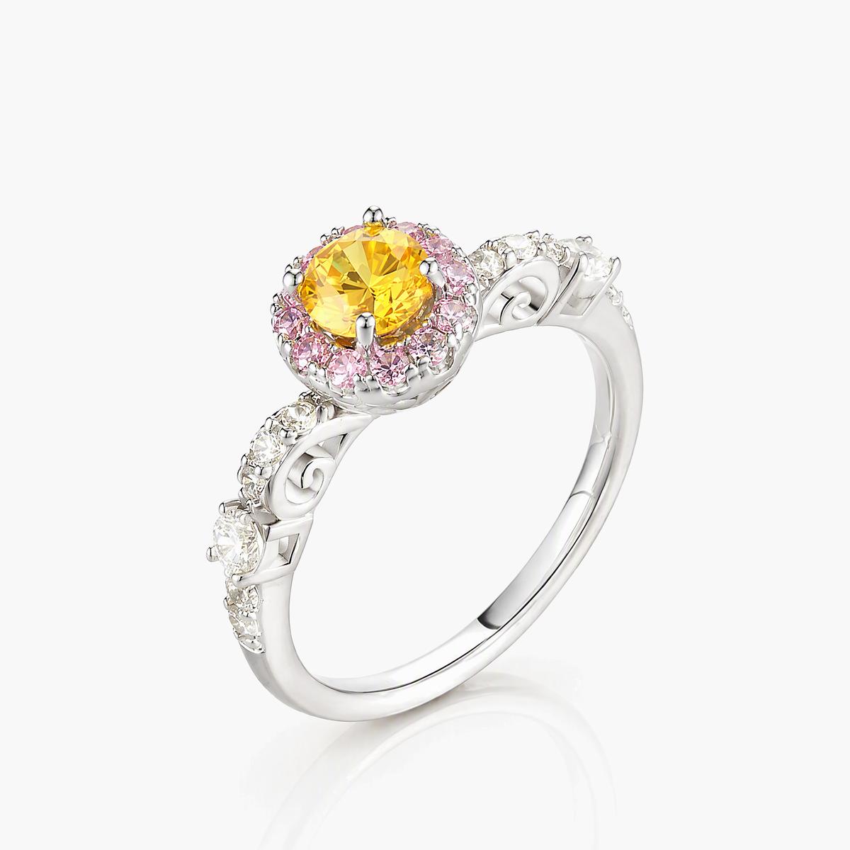 Elegant Flower Halo Ring