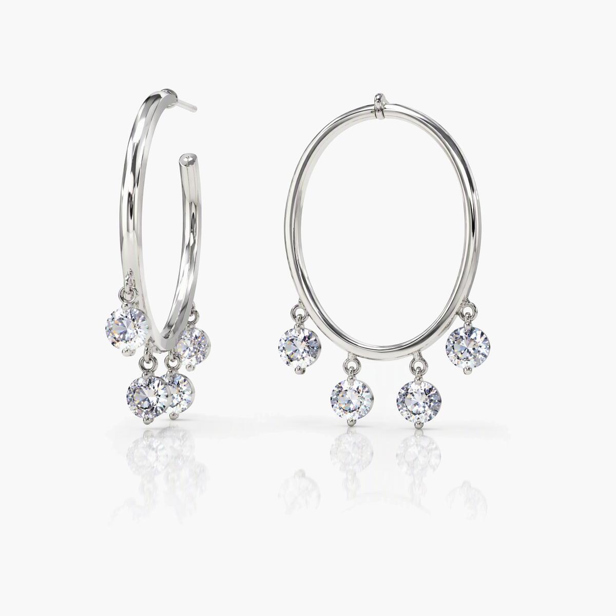 Heart Charm Hoop Earrings