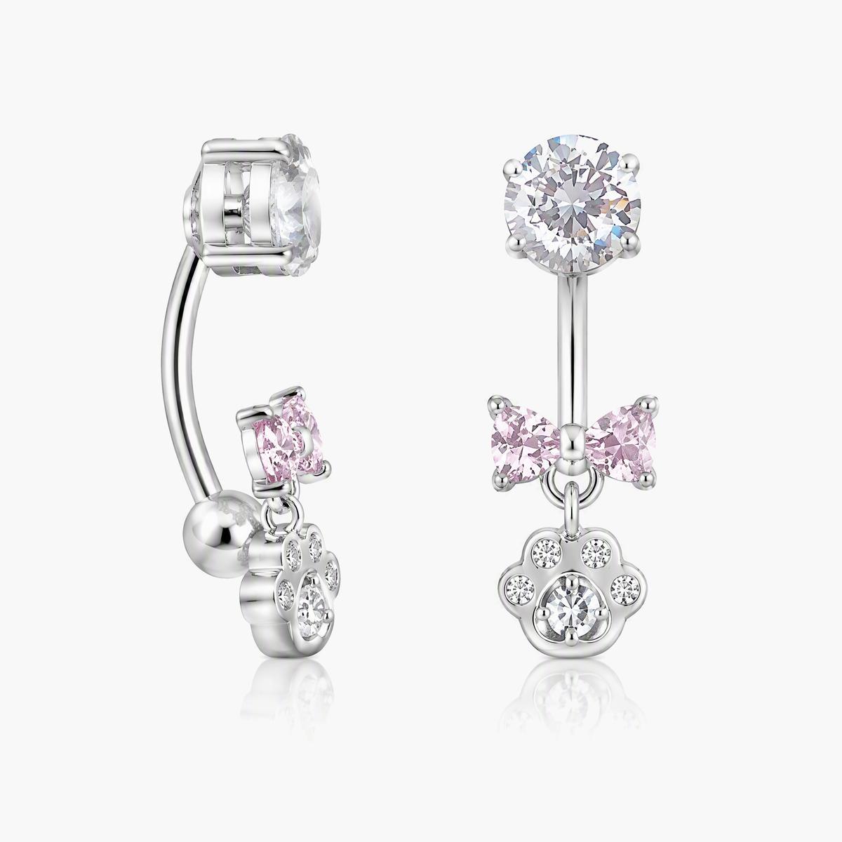 Cute Bow Paw Drop Earrings