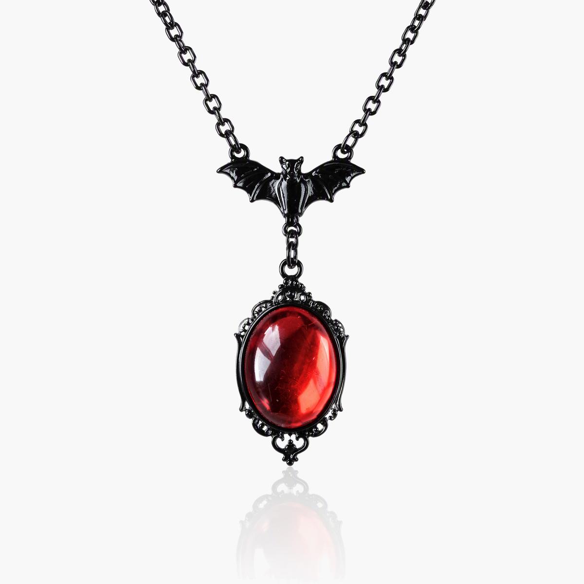 Vintage Bat Pendant Necklace